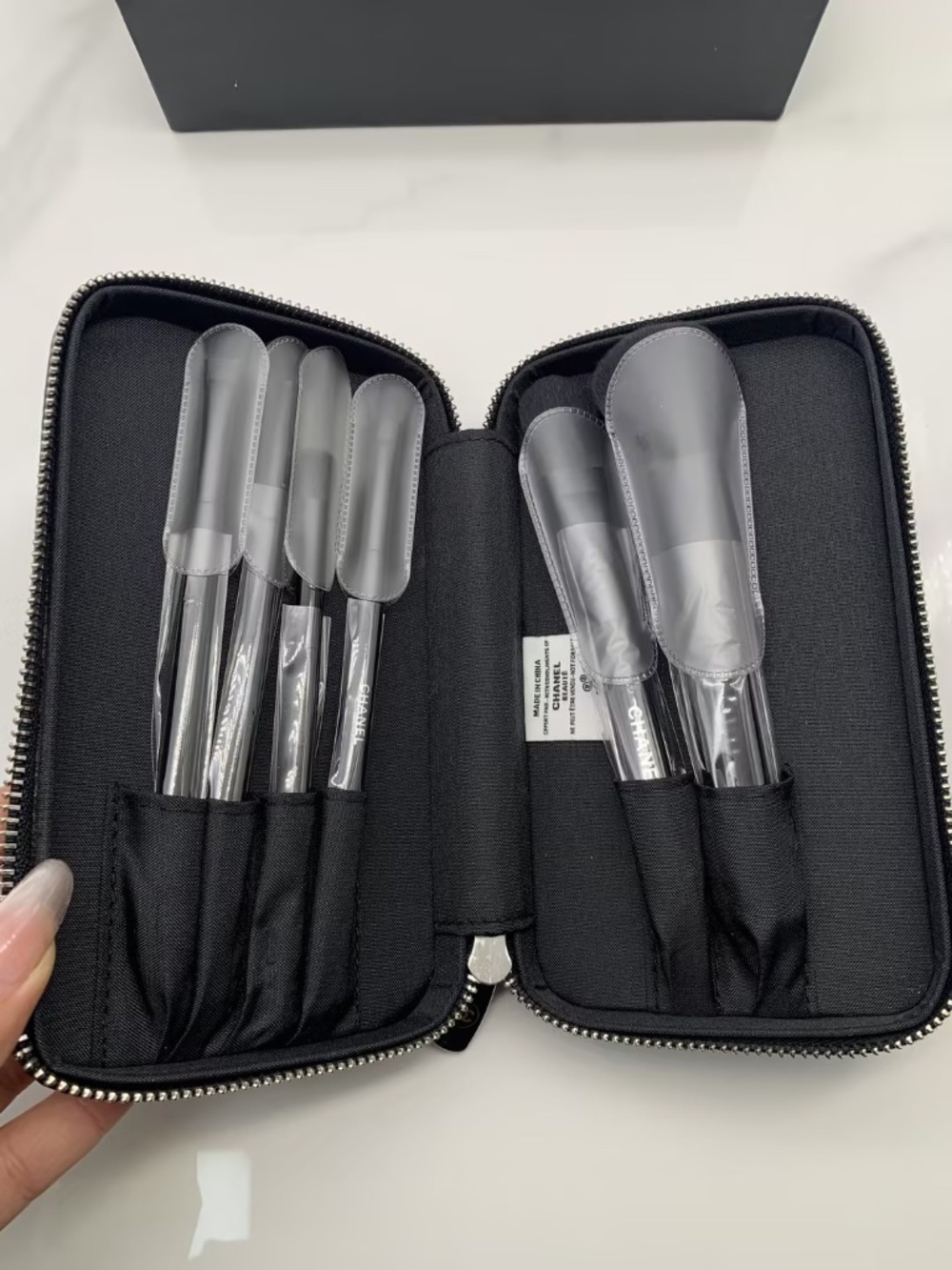 Chanel beauty makeup brush set of six.